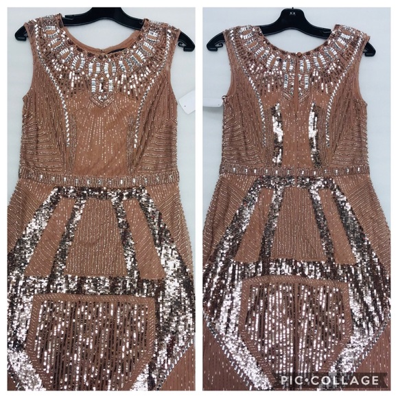 Aidan Mattox cocktail beaded dress - Picture 4 of 7